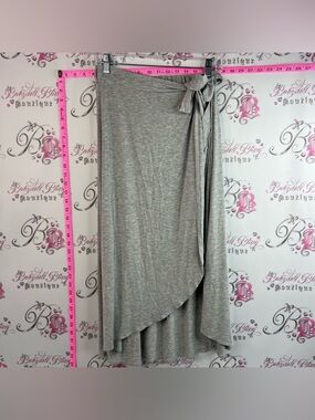 Lole skirt ribbon tie up grey Light Gray long flowy Skirt with Tie up bow